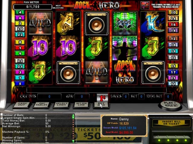 Epic slots: rock hero