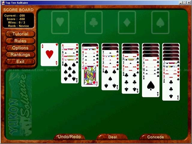 Top ten solitaire