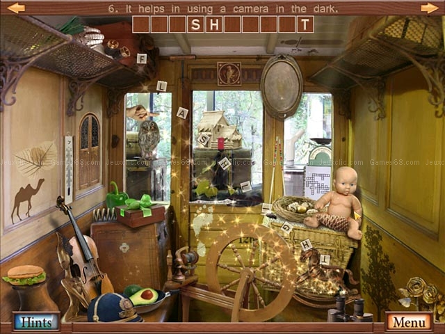 Hidden object crosswords